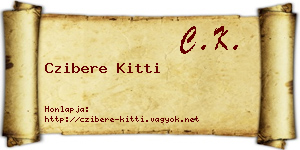 Czibere Kitti névjegykártya